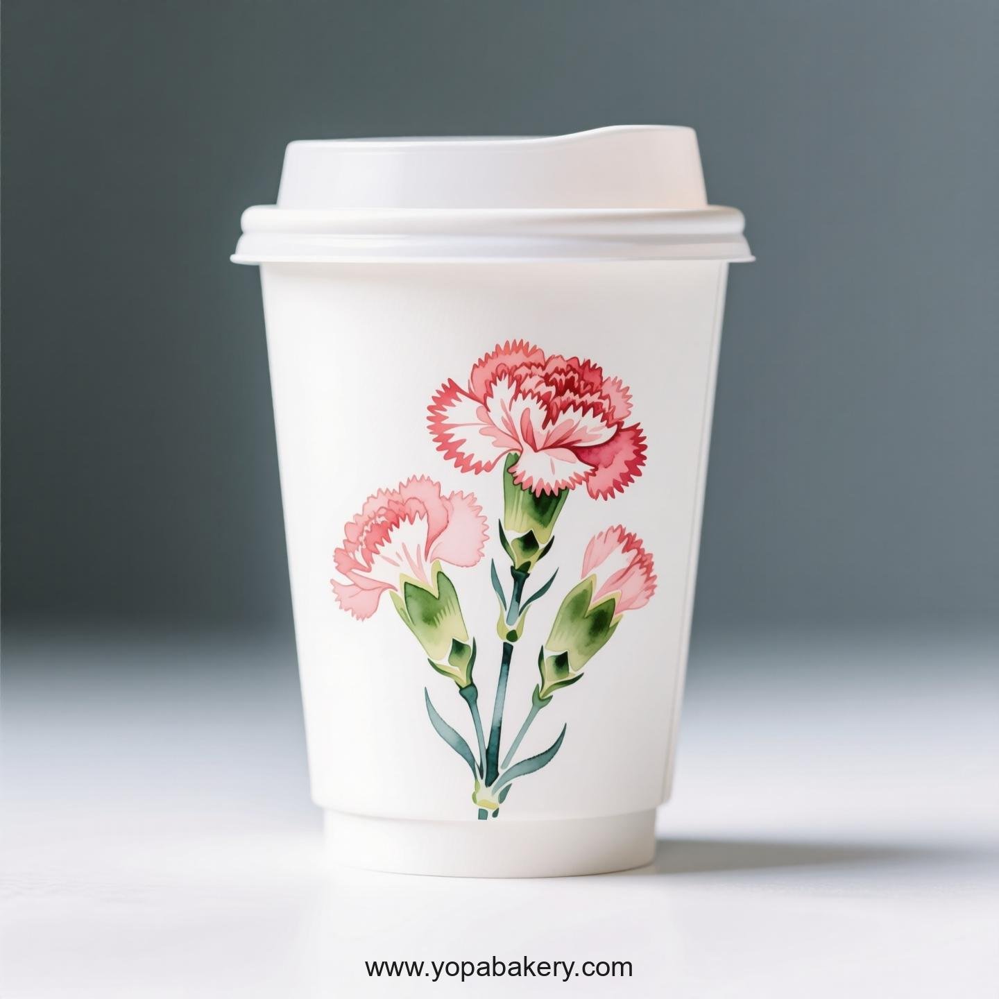 Carnation Design Coffee Paper Cups Factory: Instagram-Worthy Style