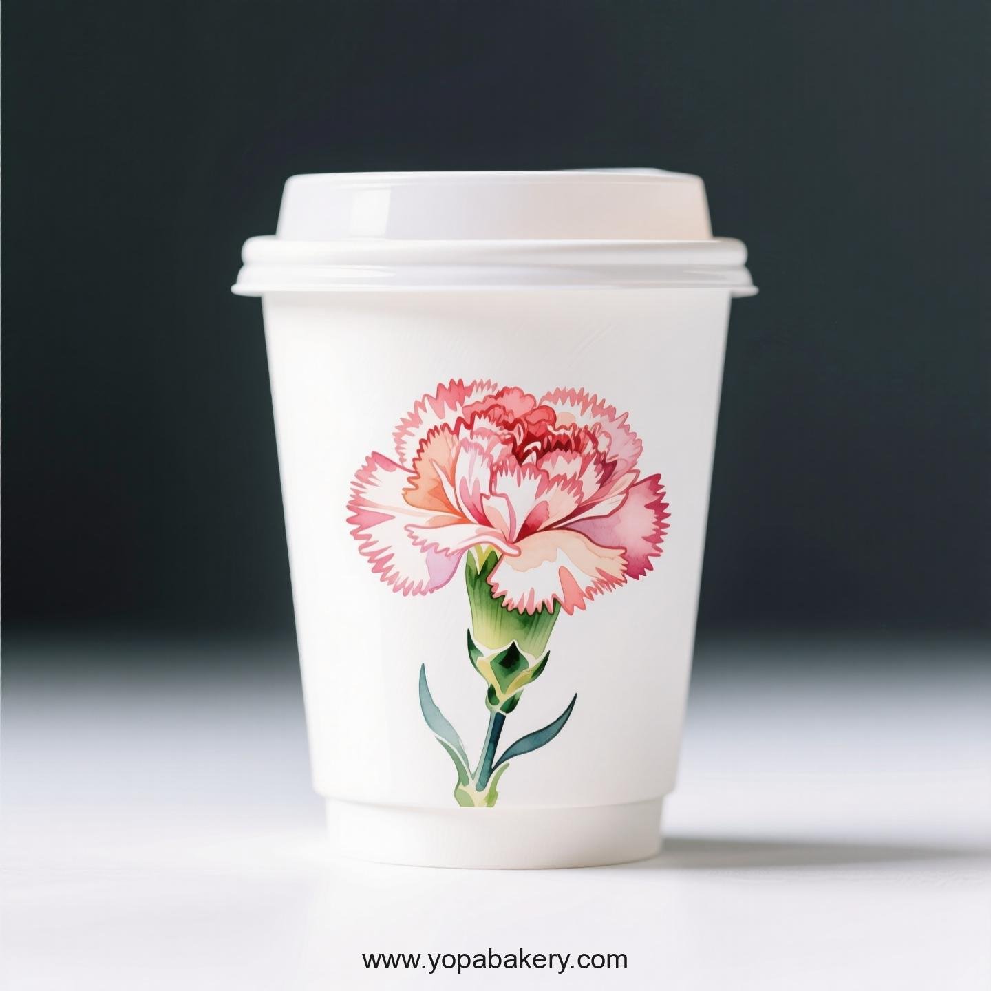Carnation Design Coffee Paper Cups Factory: Instagram-Worthy Style