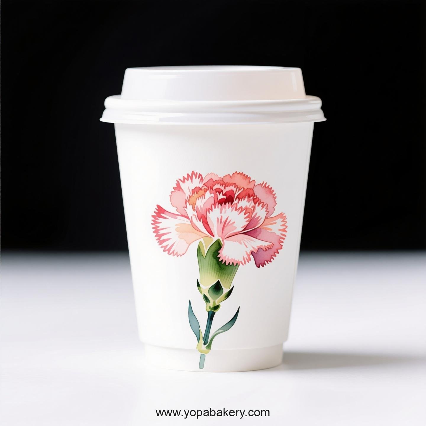 Carnation Design Coffee Paper Cups Factory: Instagram-Worthy Style