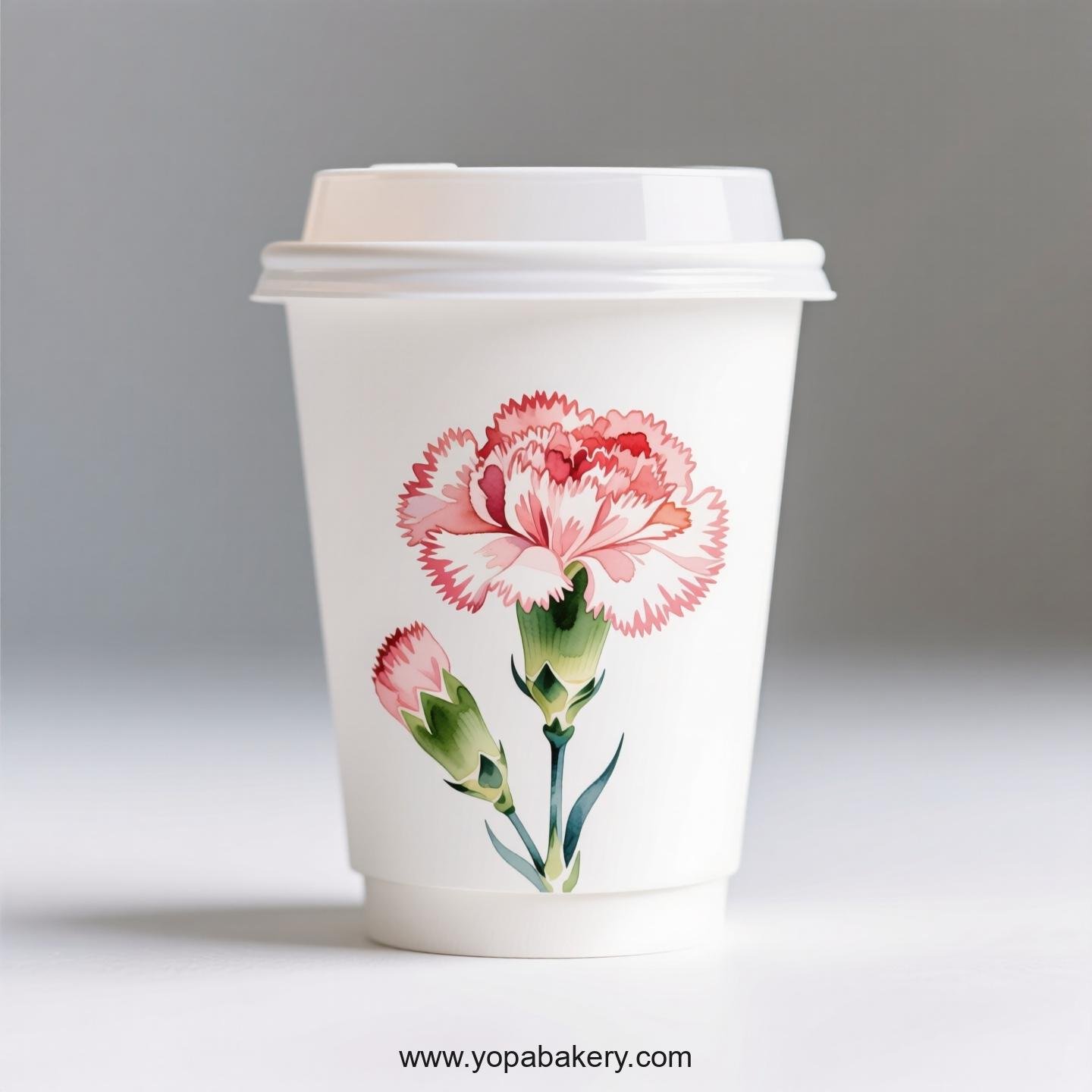 Carnation Design Coffee Paper Cups Factory: Instagram-Worthy Style