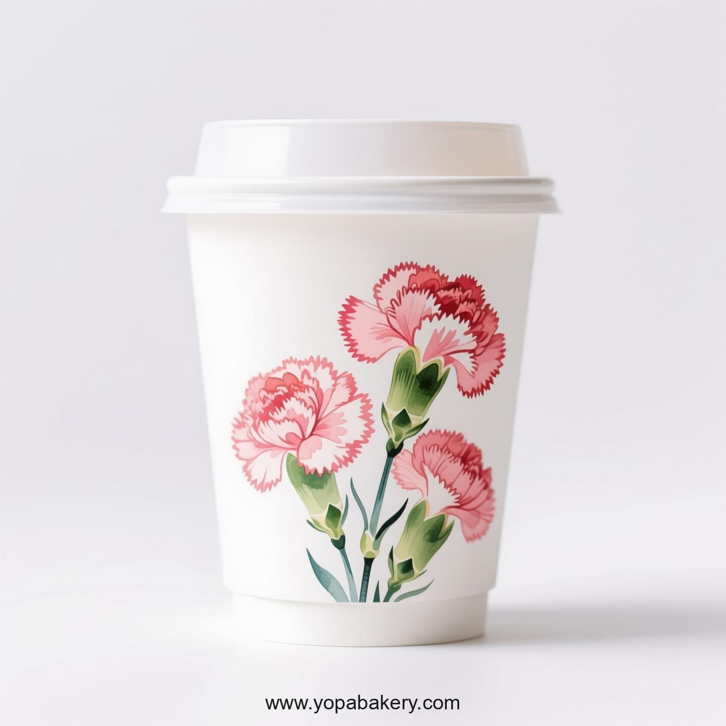 Carnation Design Coffee Paper Cups Factory: Instagram-Worthy Style