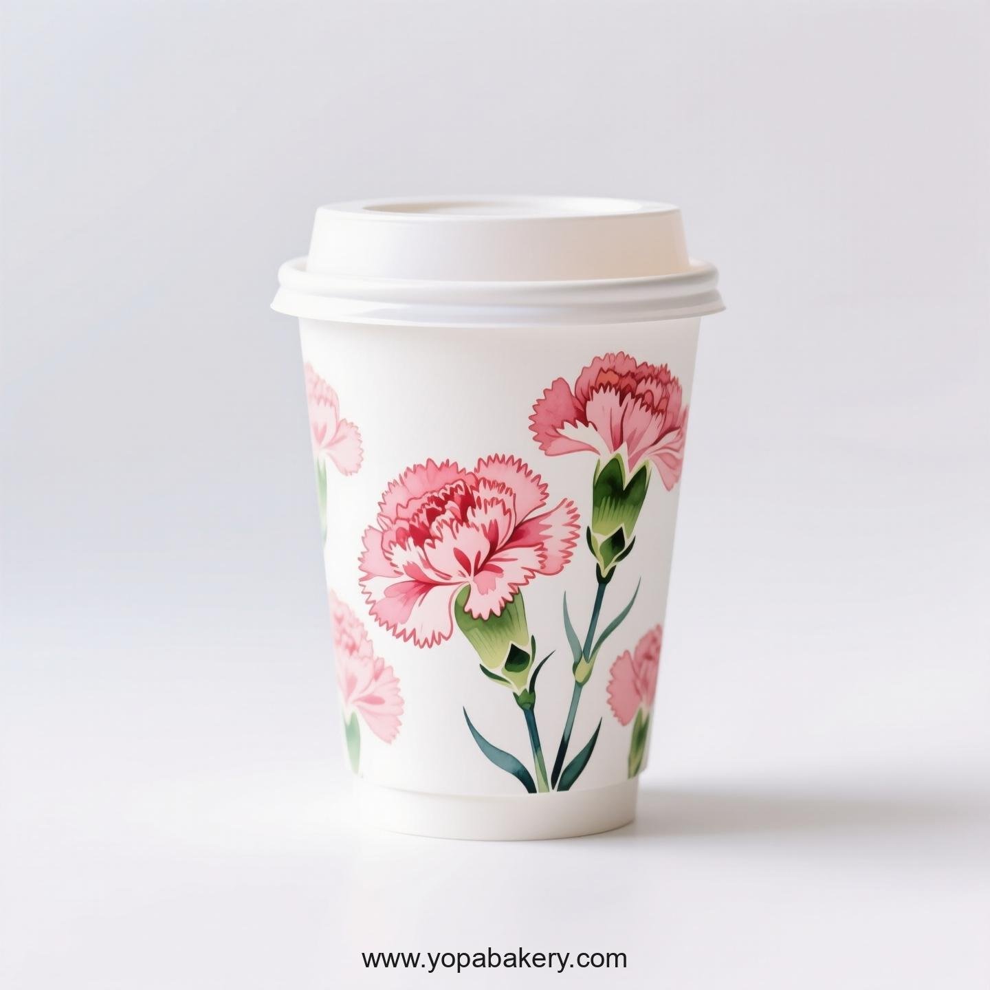 Carnation Design Coffee Paper Cups Factory: Instagram-Worthy Style
