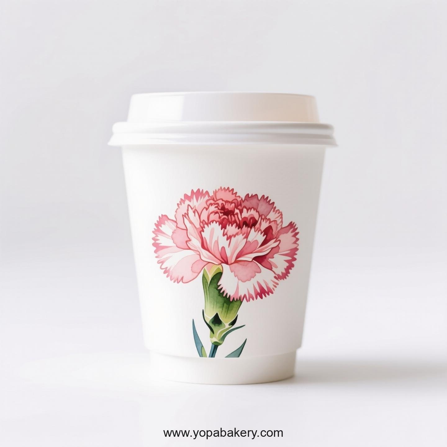 Carnation Design Coffee Paper Cups Factory: Instagram-Worthy Style