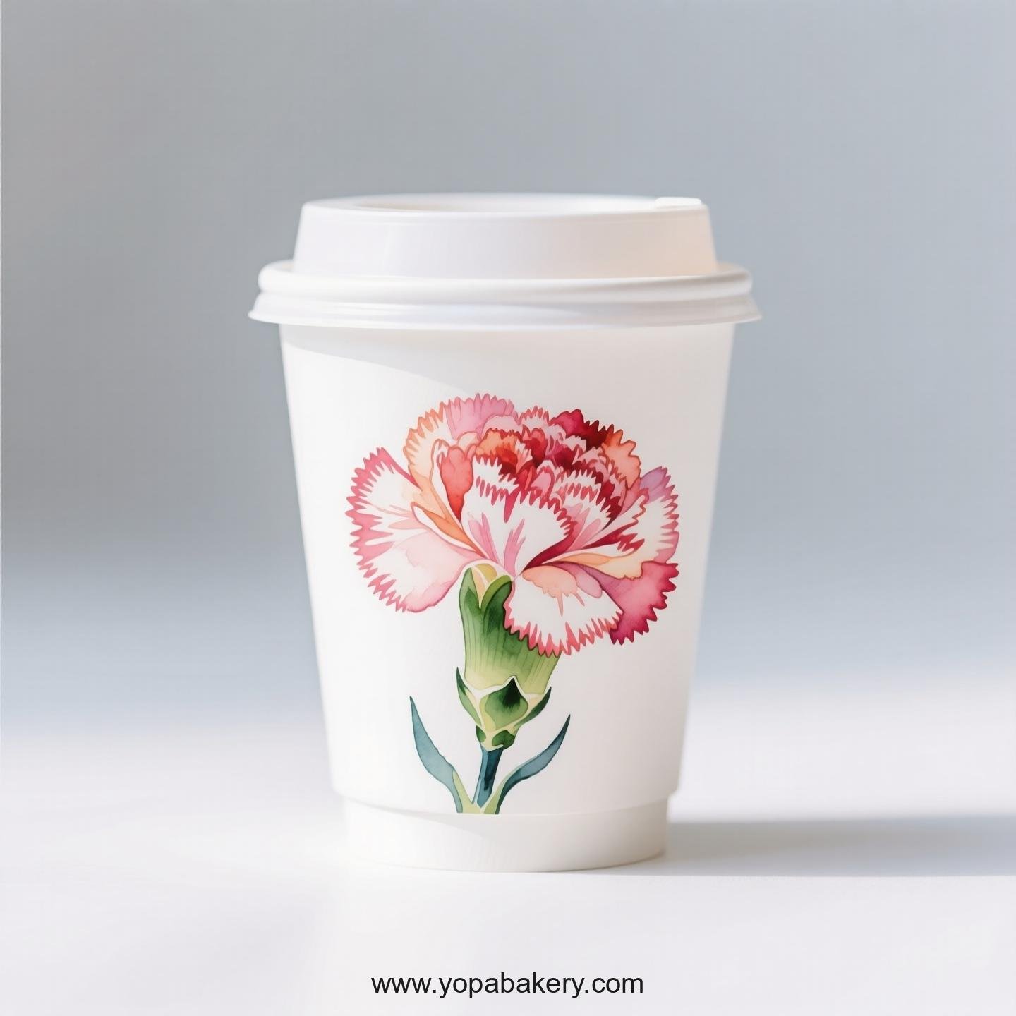 Carnation Design Coffee Paper Cups Factory: Instagram-Worthy Style