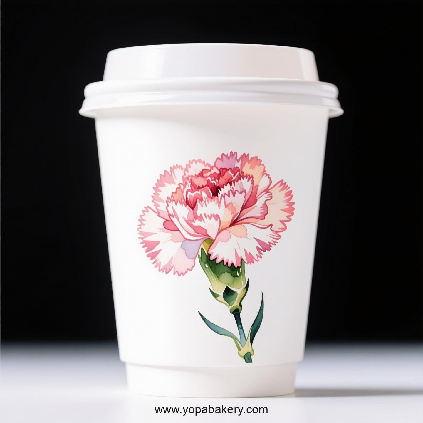 Carnation Design Coffee Paper Cups Factory: Instagram-Worthy Style