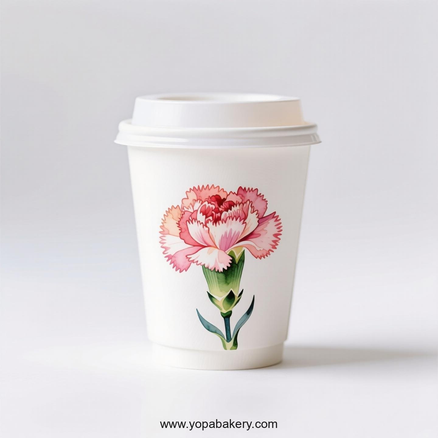 Carnation Design Coffee Paper Cups Factory: Instagram-Worthy Style