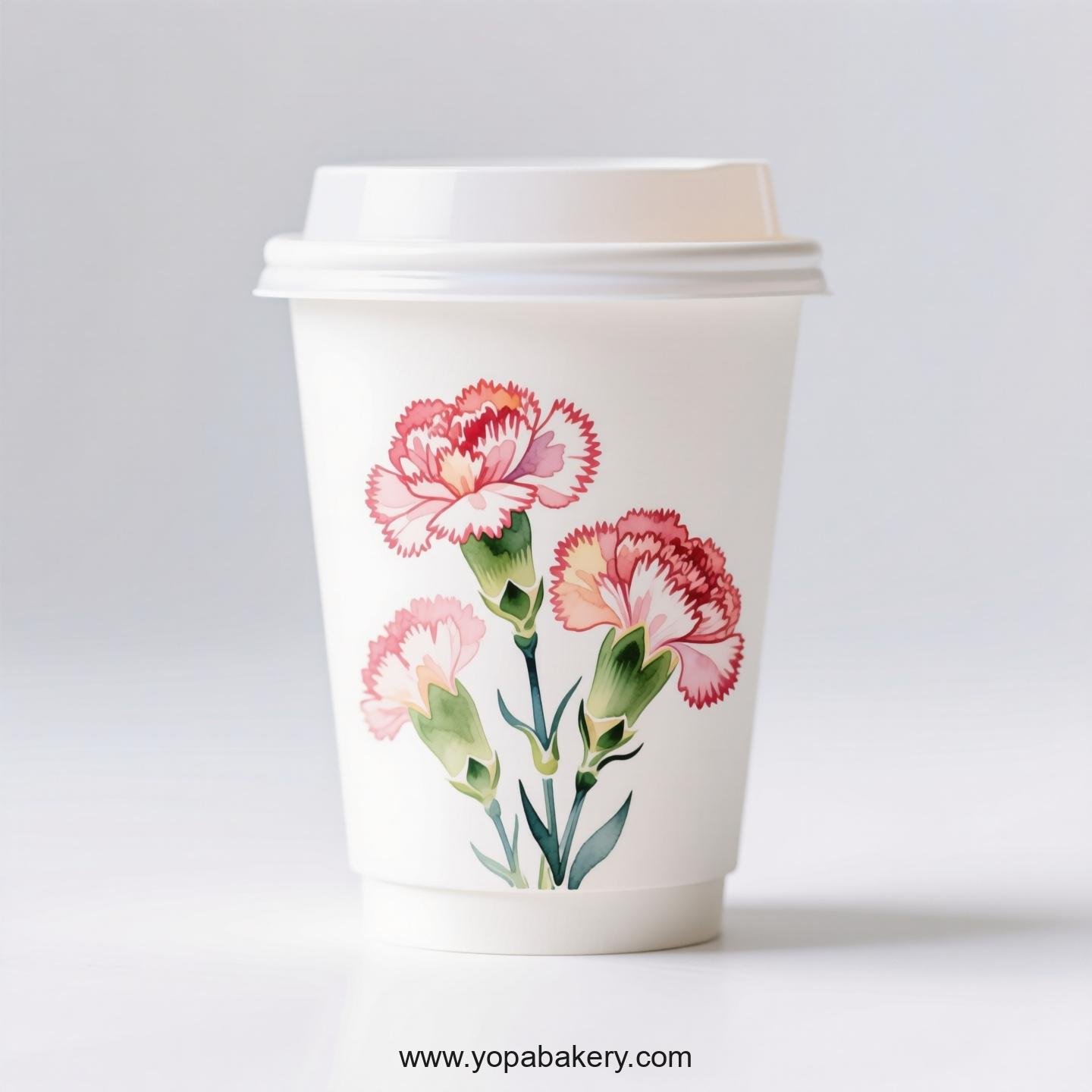 Carnation Design Coffee Paper Cups Factory: Instagram-Worthy Style