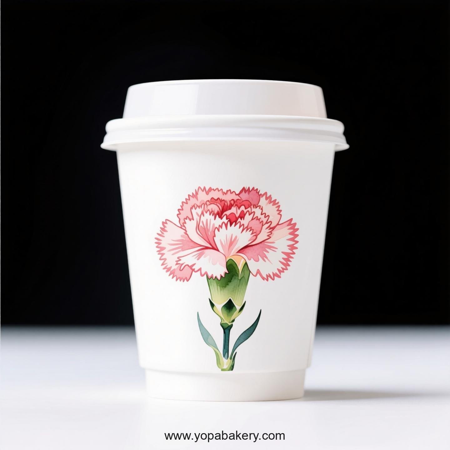 Carnation Design Coffee Paper Cups Factory: Instagram-Worthy Style