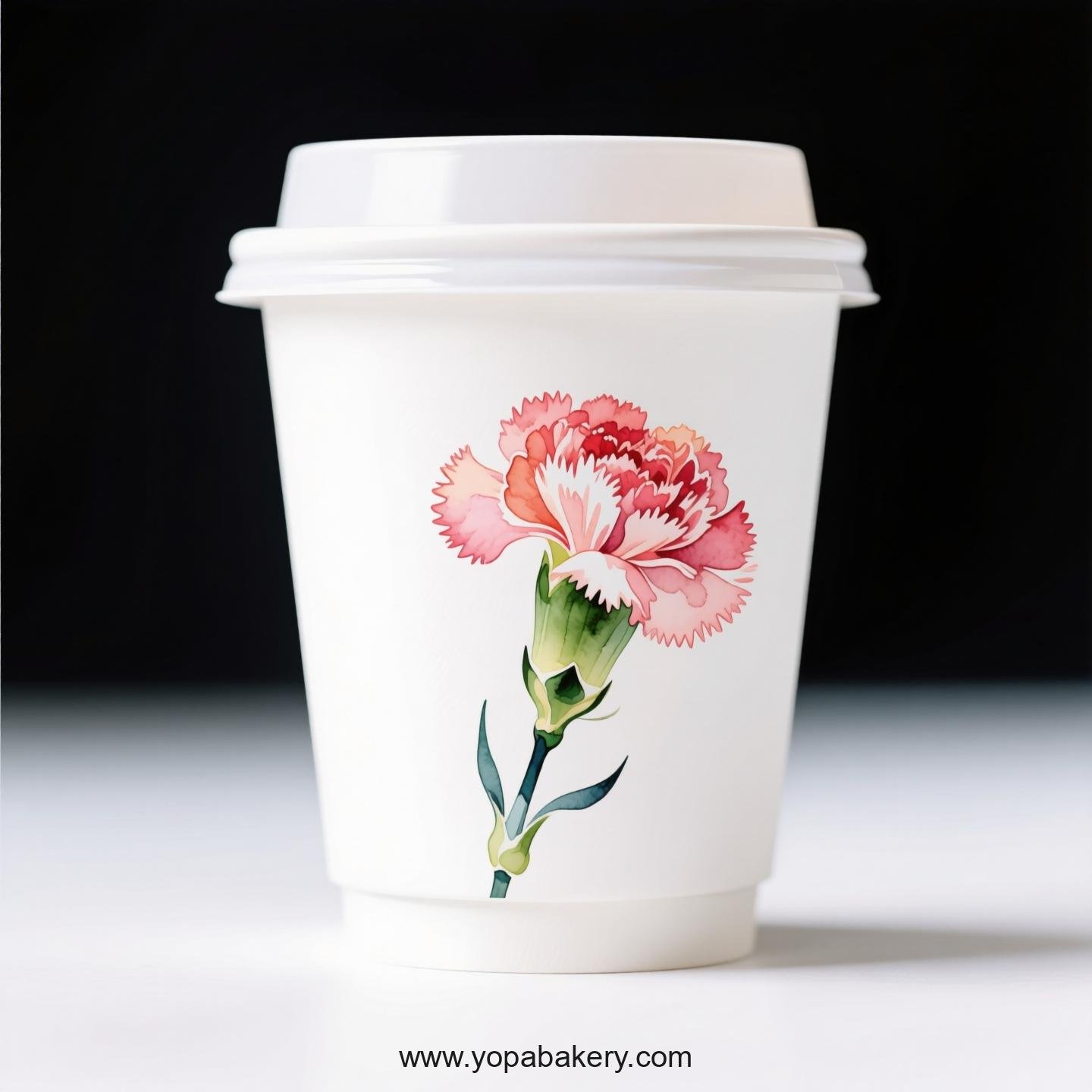 Carnation Design Coffee Paper Cups Factory: Instagram-Worthy Style