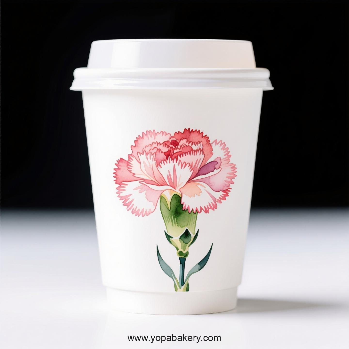 Carnation Design Coffee Paper Cups Factory: Instagram-Worthy Style