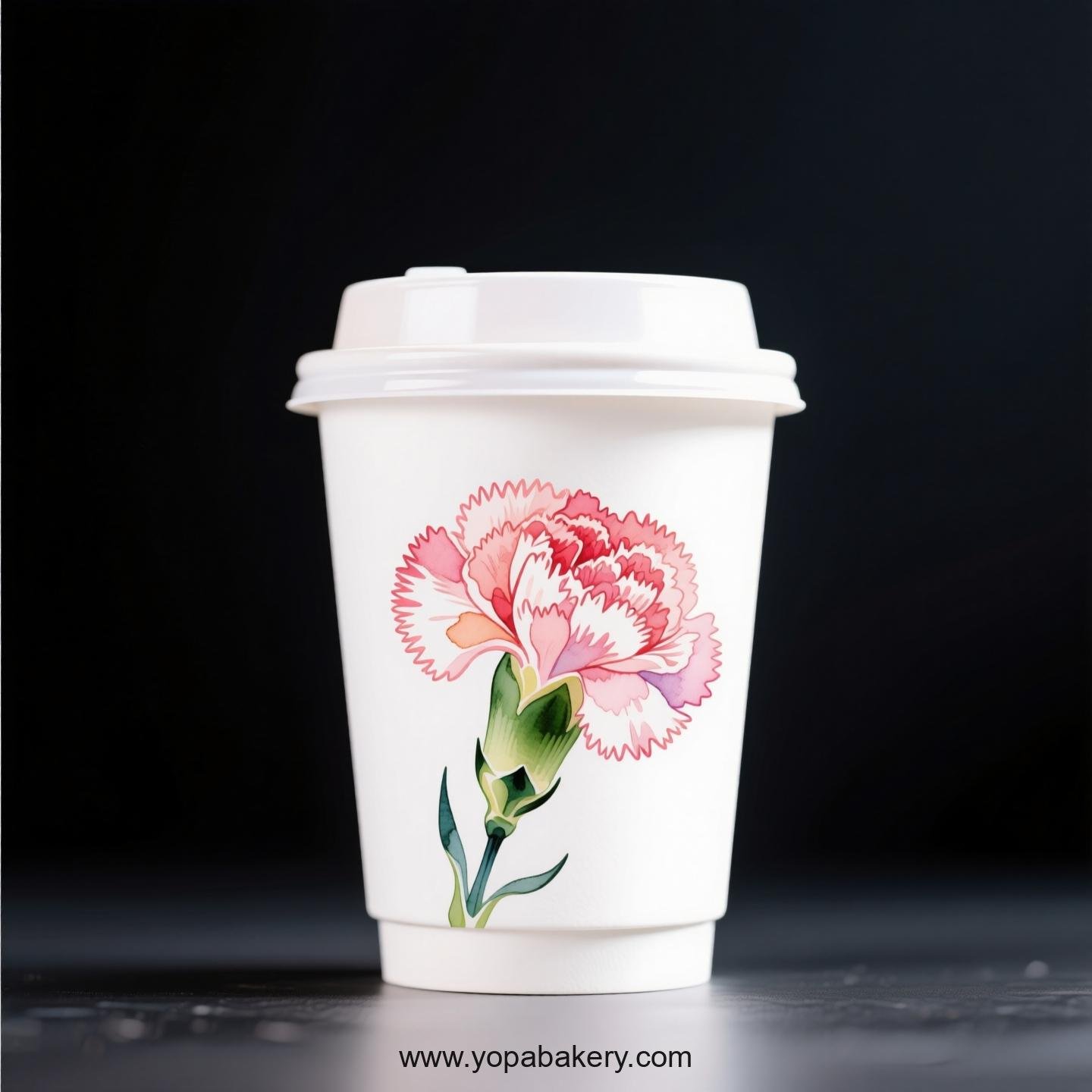 Carnation Design Coffee Paper Cups Factory: Instagram-Worthy Style