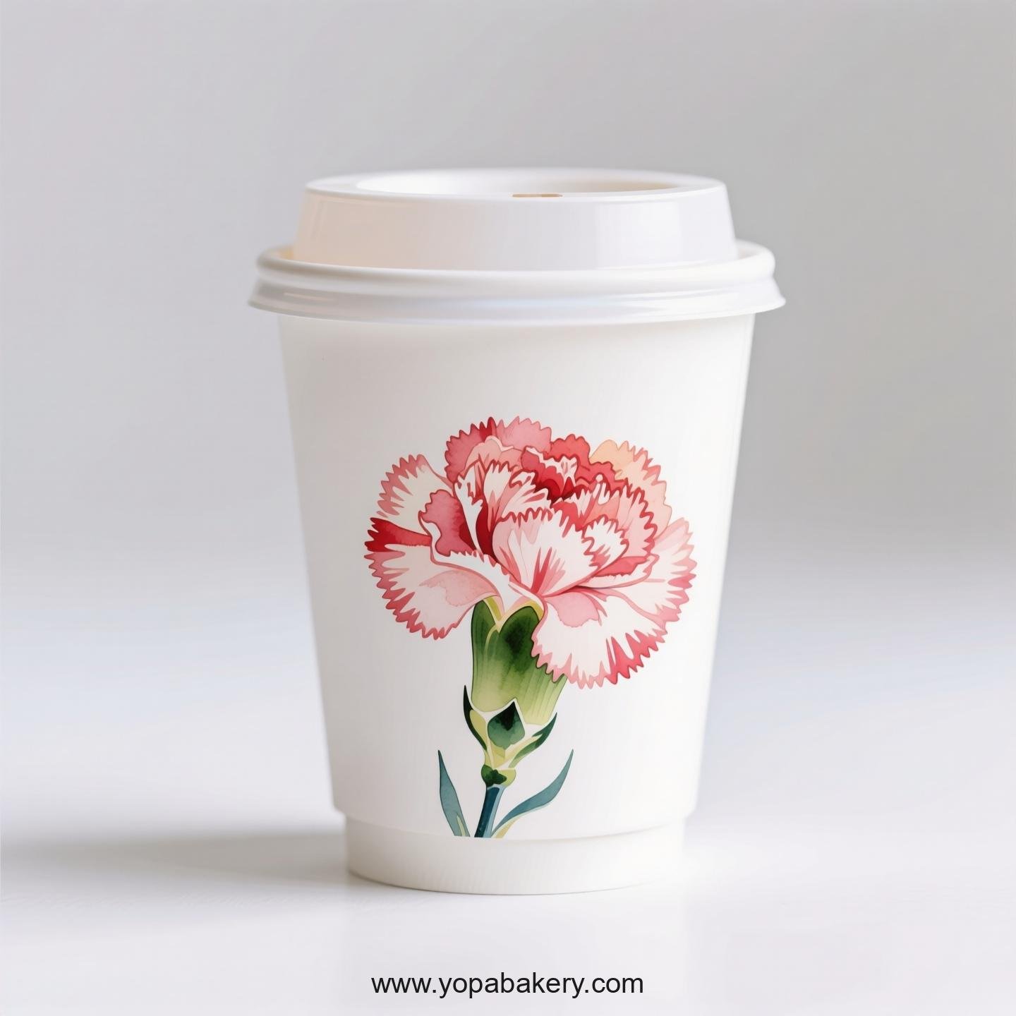 Carnation Design Coffee Paper Cups Factory: Instagram-Worthy Style