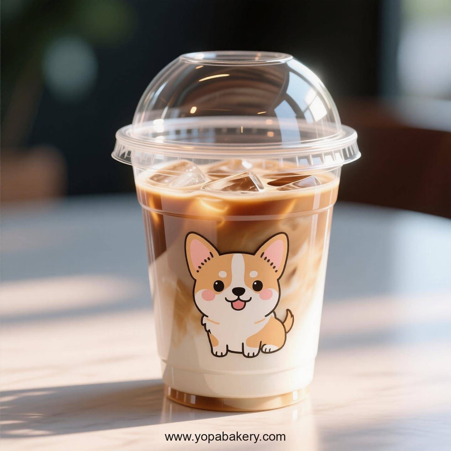 Chihuahua Dog Themed Clear Plastic Cups - Disposable PP & PET Coffee Cups with Lids