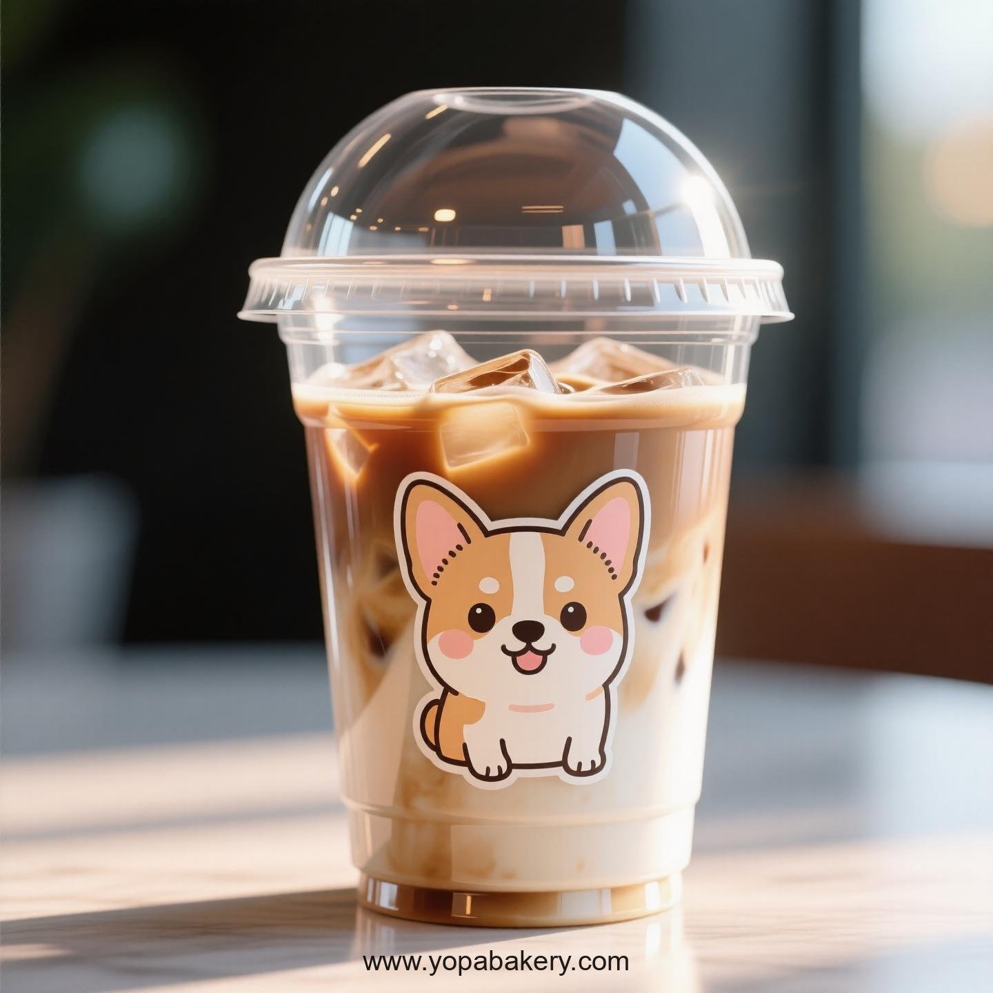 Chihuahua Dog Themed Clear Plastic Cups - Disposable PP & PET Coffee Cups with Lids