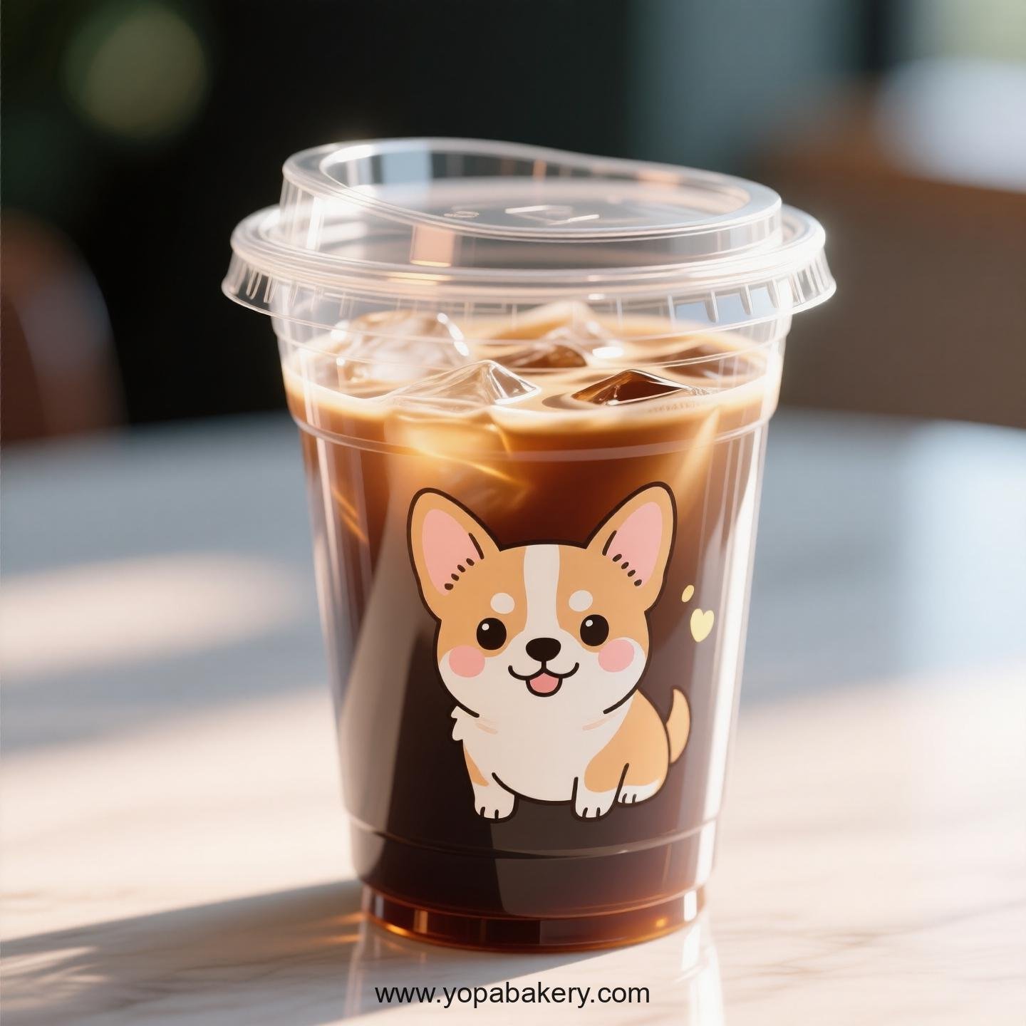 Chihuahua Dog Themed Clear Plastic Cups - Disposable PP & PET Coffee Cups with Lids