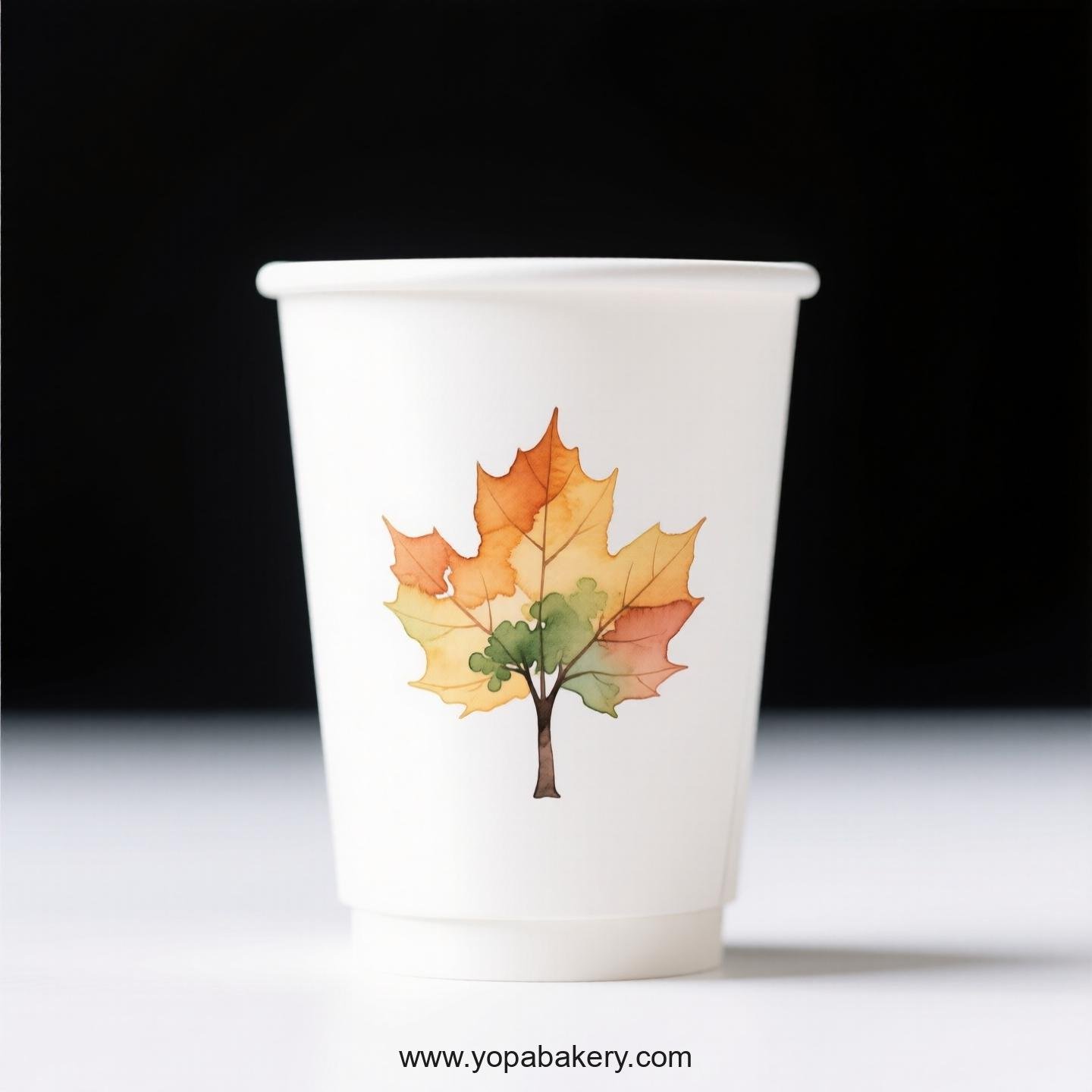 Chinese Parasol Tree Design Coffee Paper Cups: Commercial Grade