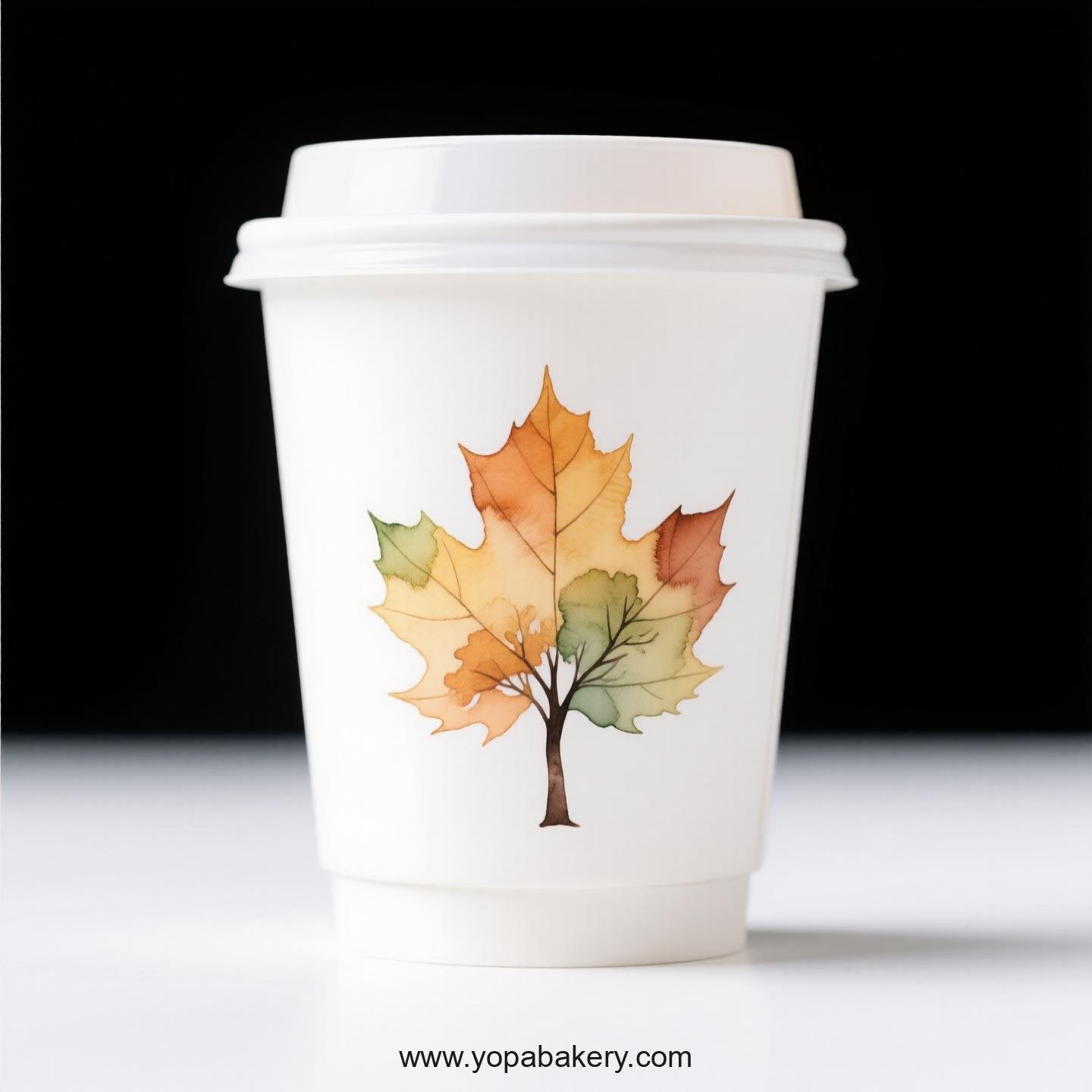 Chinese Parasol Tree Design Coffee Paper Cups: Commercial Grade