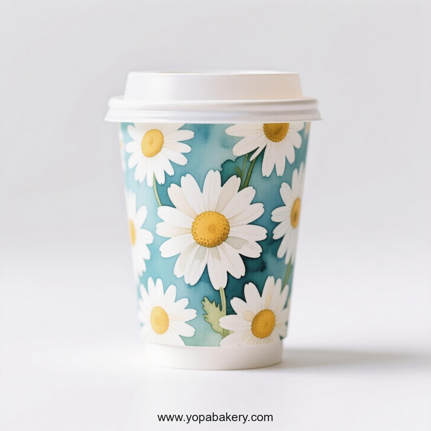 Daisy Themed Coffee Paper Cups Factory: Green Business Solution