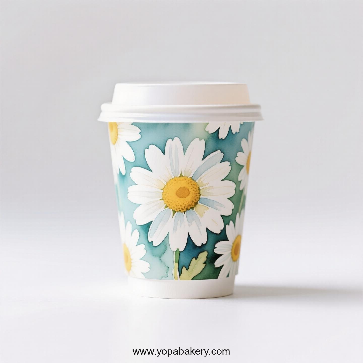 Daisy Themed Coffee Paper Cups Factory: Green Business Solution