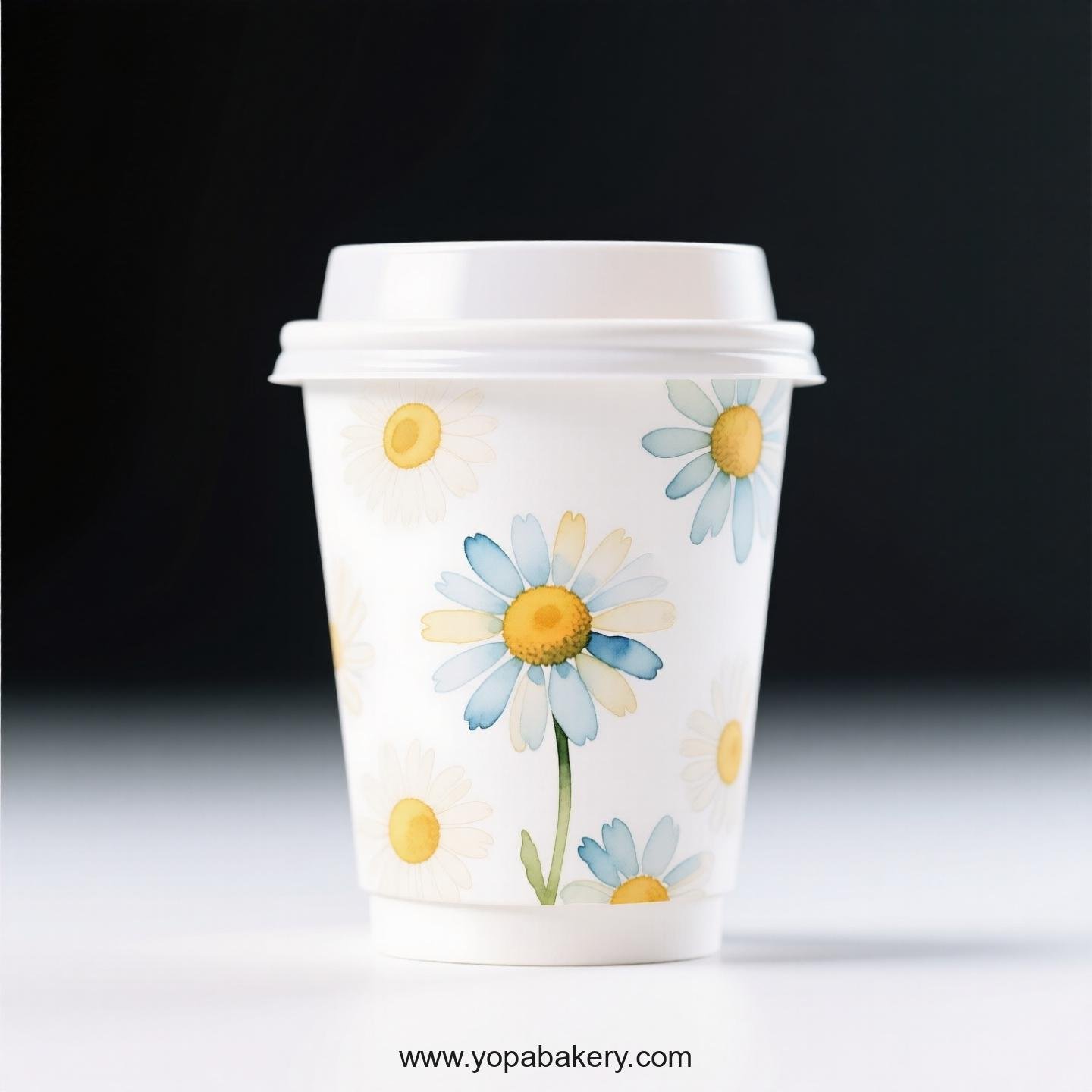 Daisy Themed Coffee Paper Cups Factory: Green Business Solution