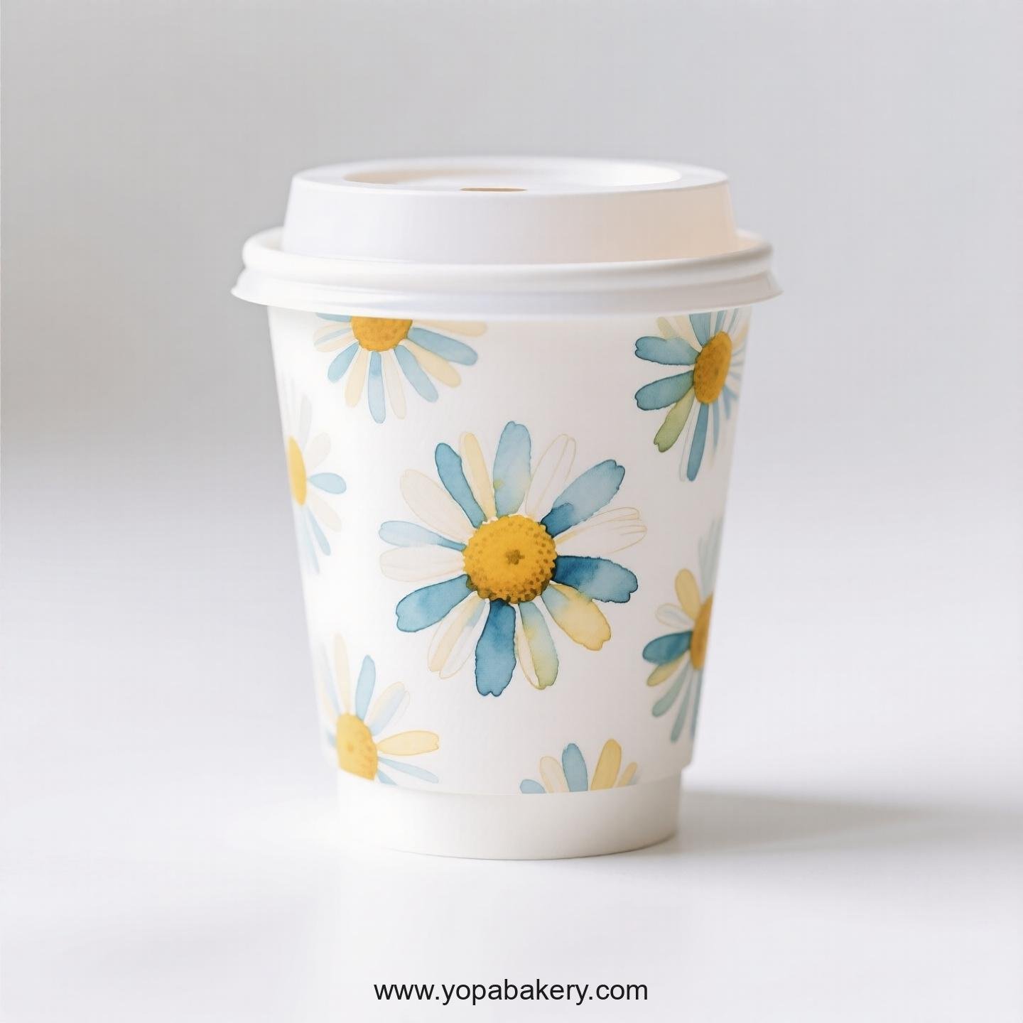 Daisy Themed Coffee Paper Cups Factory: Green Business Solution