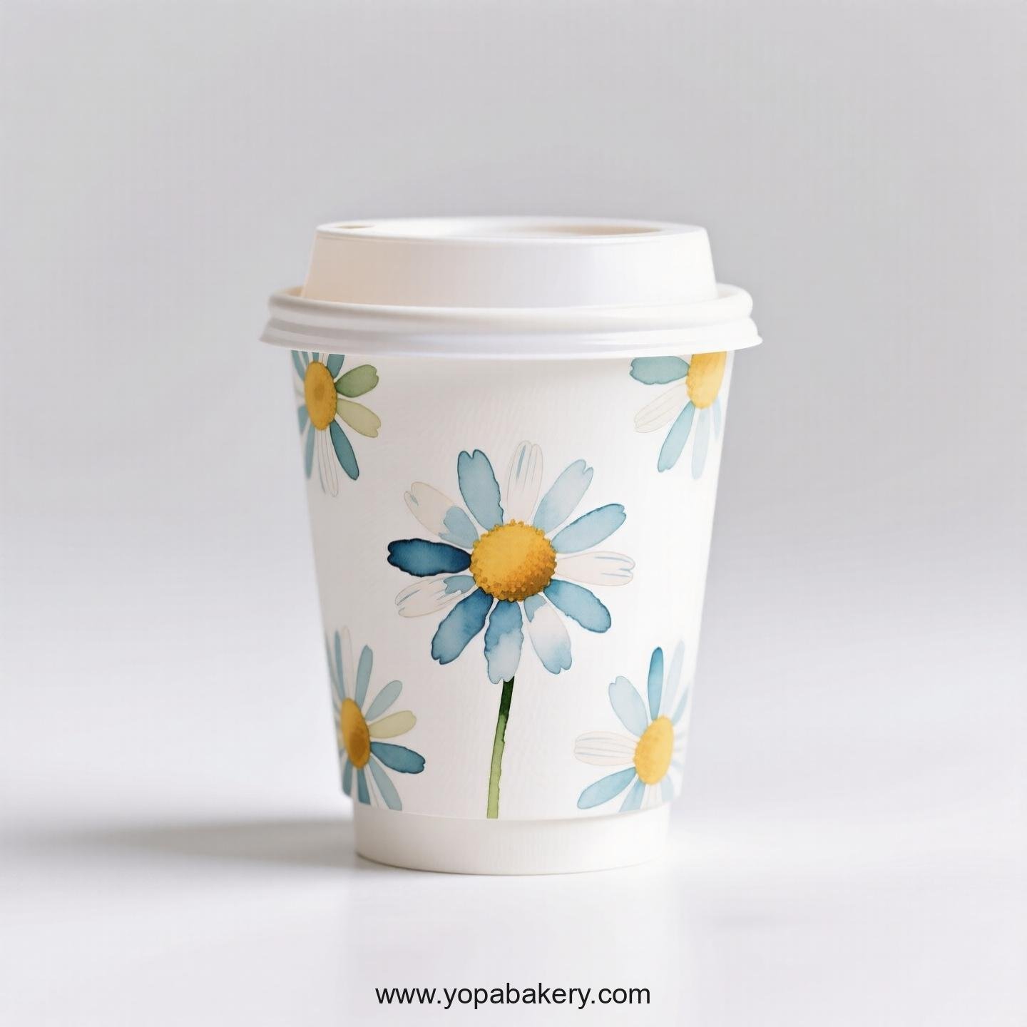 Daisy Themed Coffee Paper Cups Factory: Green Business Solution