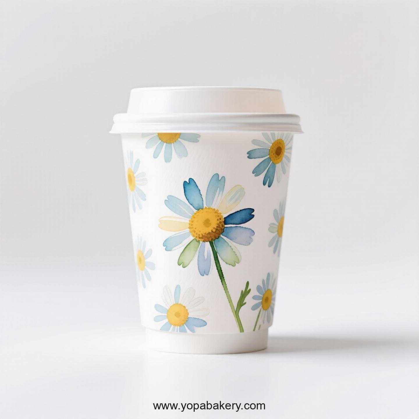 Daisy Themed Coffee Paper Cups Factory: Green Business Solution