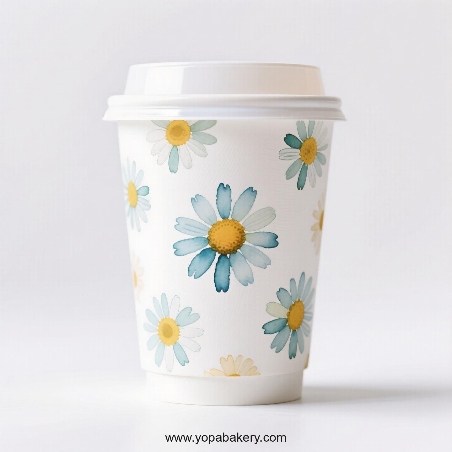 Daisy Themed Coffee Paper Cups Factory: Green Business Solution
