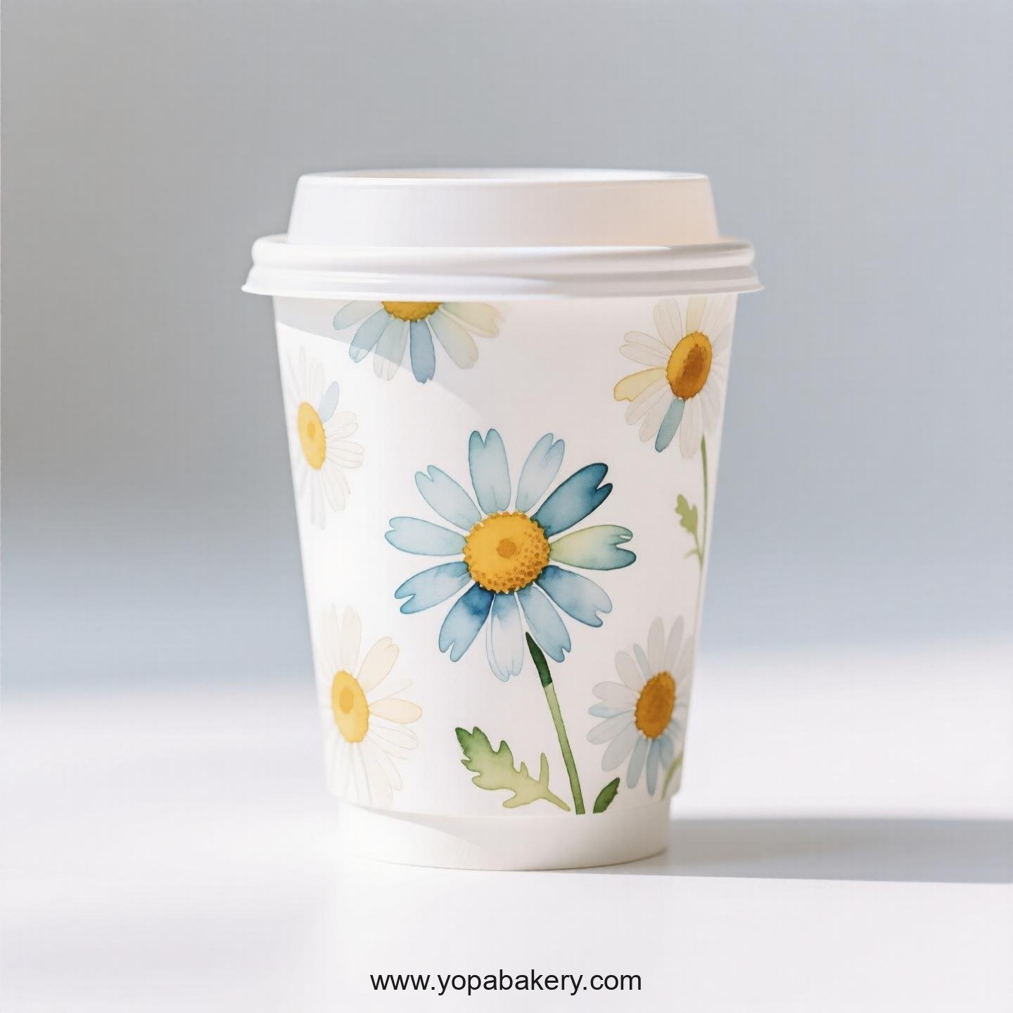 Daisy Themed Coffee Paper Cups Factory: Green Business Solution