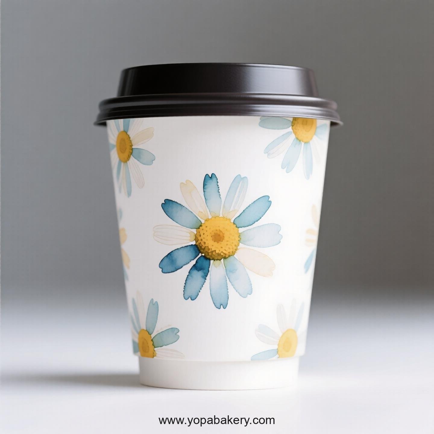 Daisy Themed Coffee Paper Cups Factory: Green Business Solution