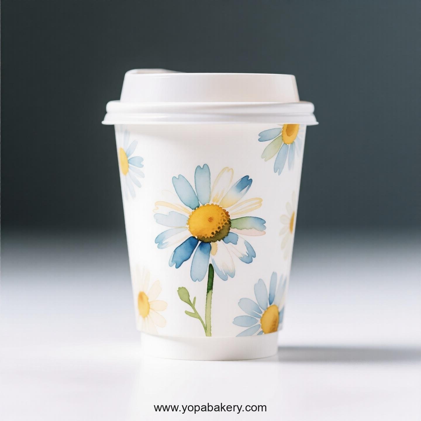 Daisy Themed Coffee Paper Cups Factory: Green Business Solution
