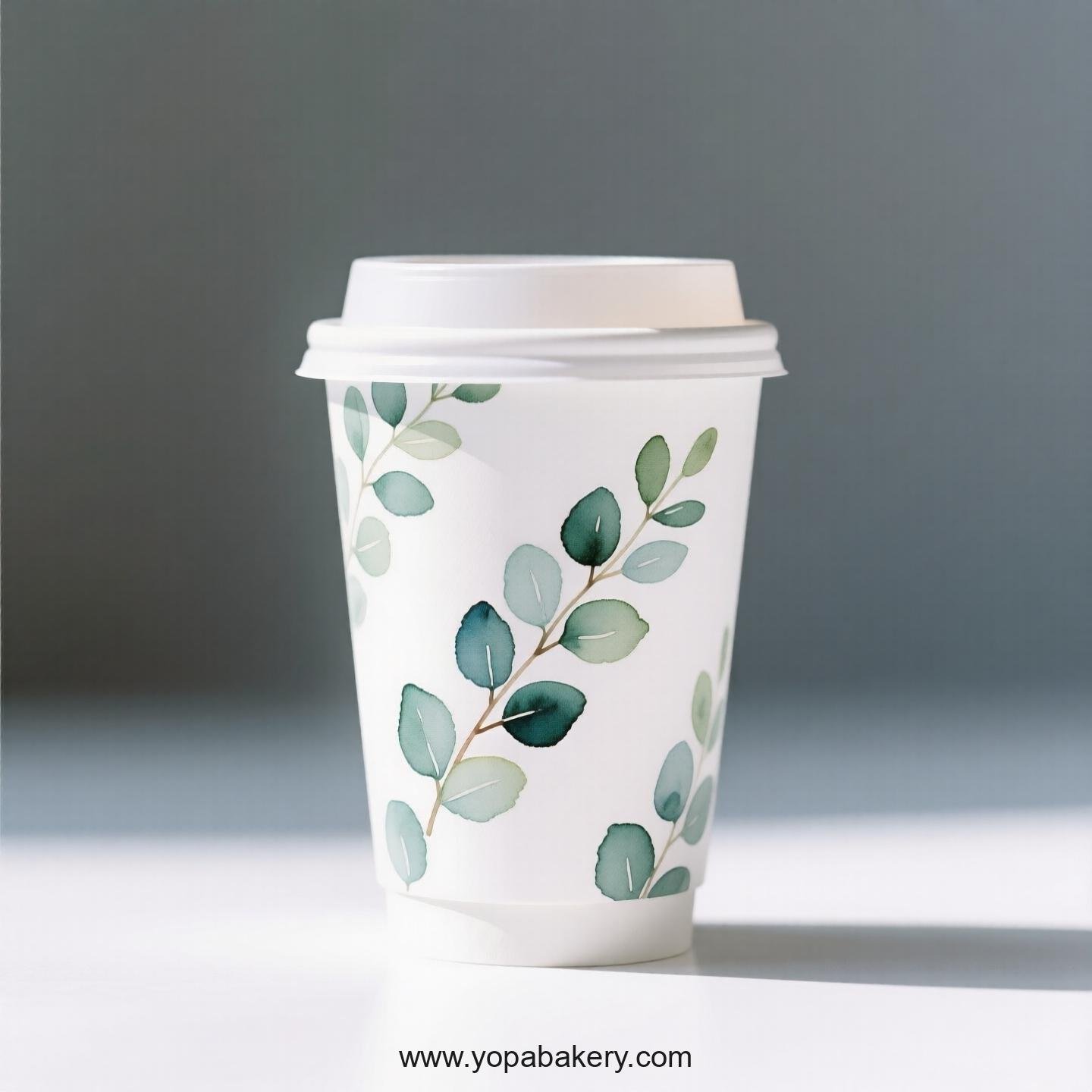 Disposable Eucalyptus Themed Coffee Paper Cups Factory: Reliable Supplier Direct