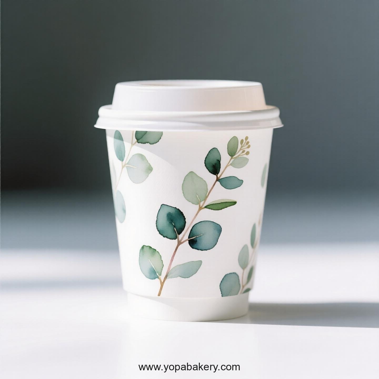 Disposable Eucalyptus Themed Coffee Paper Cups Factory: Reliable Supplier Direct
