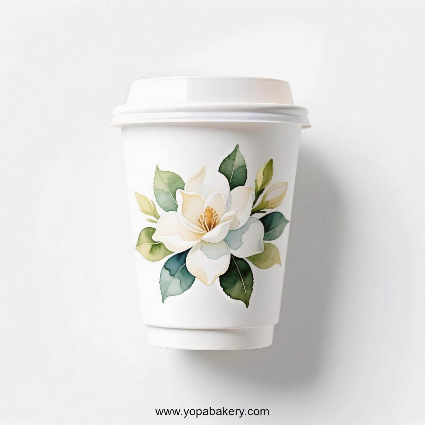 Gardenia Design Coffee Paper Cups Factory: 4-24 oz Custom Logo