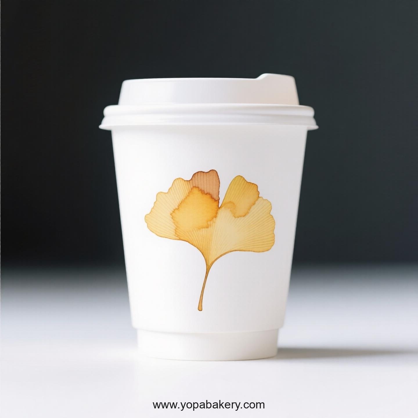 Ginkgo Design Coffee Paper Cups Factory: 100% Biodegradable Material