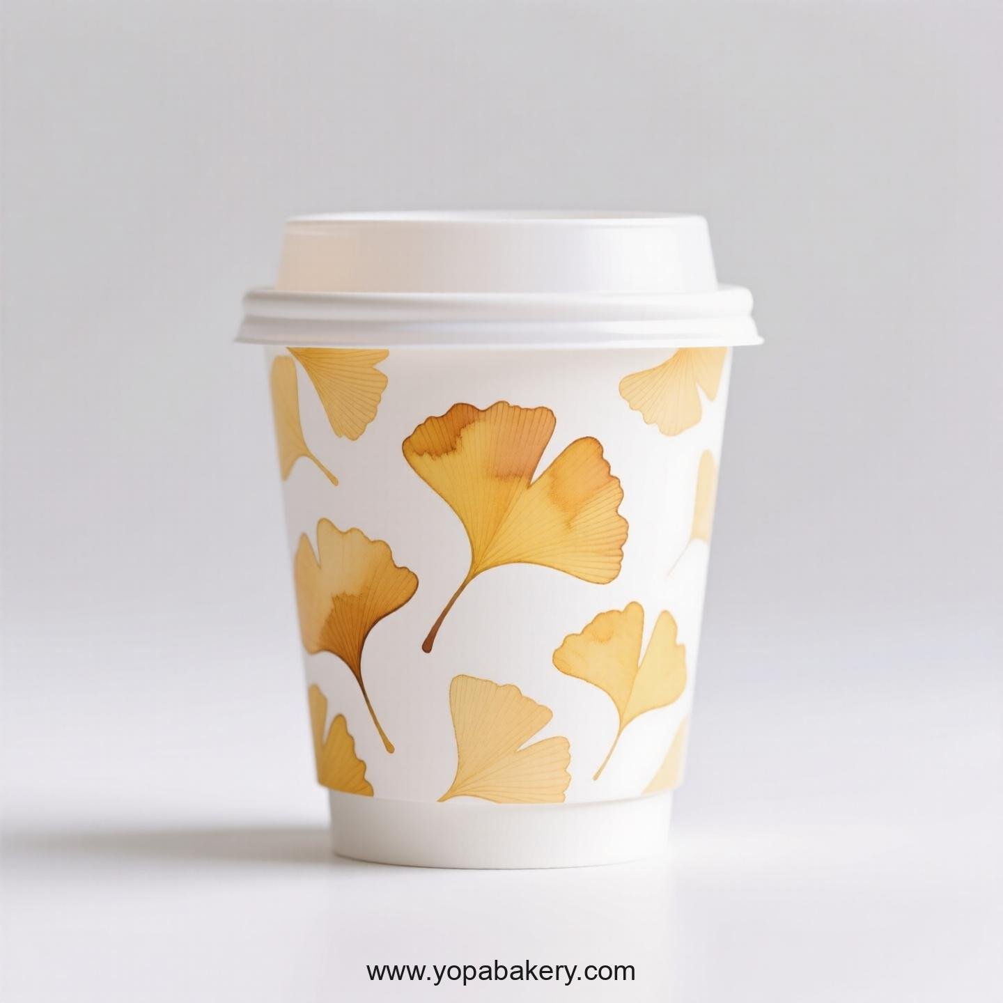 Ginkgo Design Coffee Paper Cups Factory: 100% Biodegradable Material
