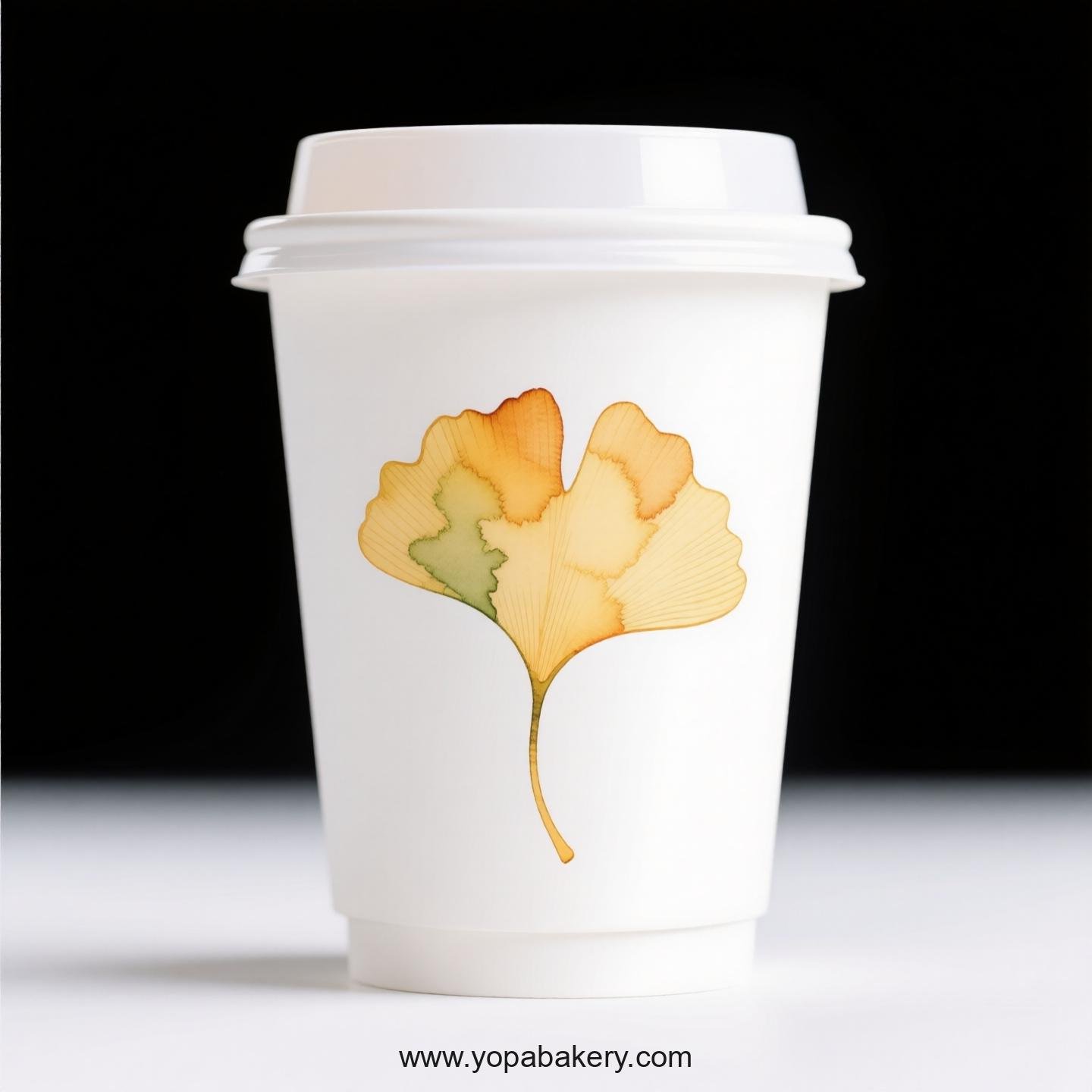 Ginkgo Design Coffee Paper Cups Factory: 100% Biodegradable Material