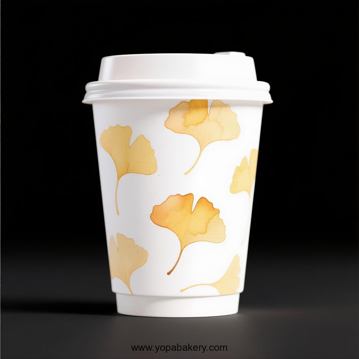Ginkgo Design Coffee Paper Cups Factory: 100% Biodegradable Material