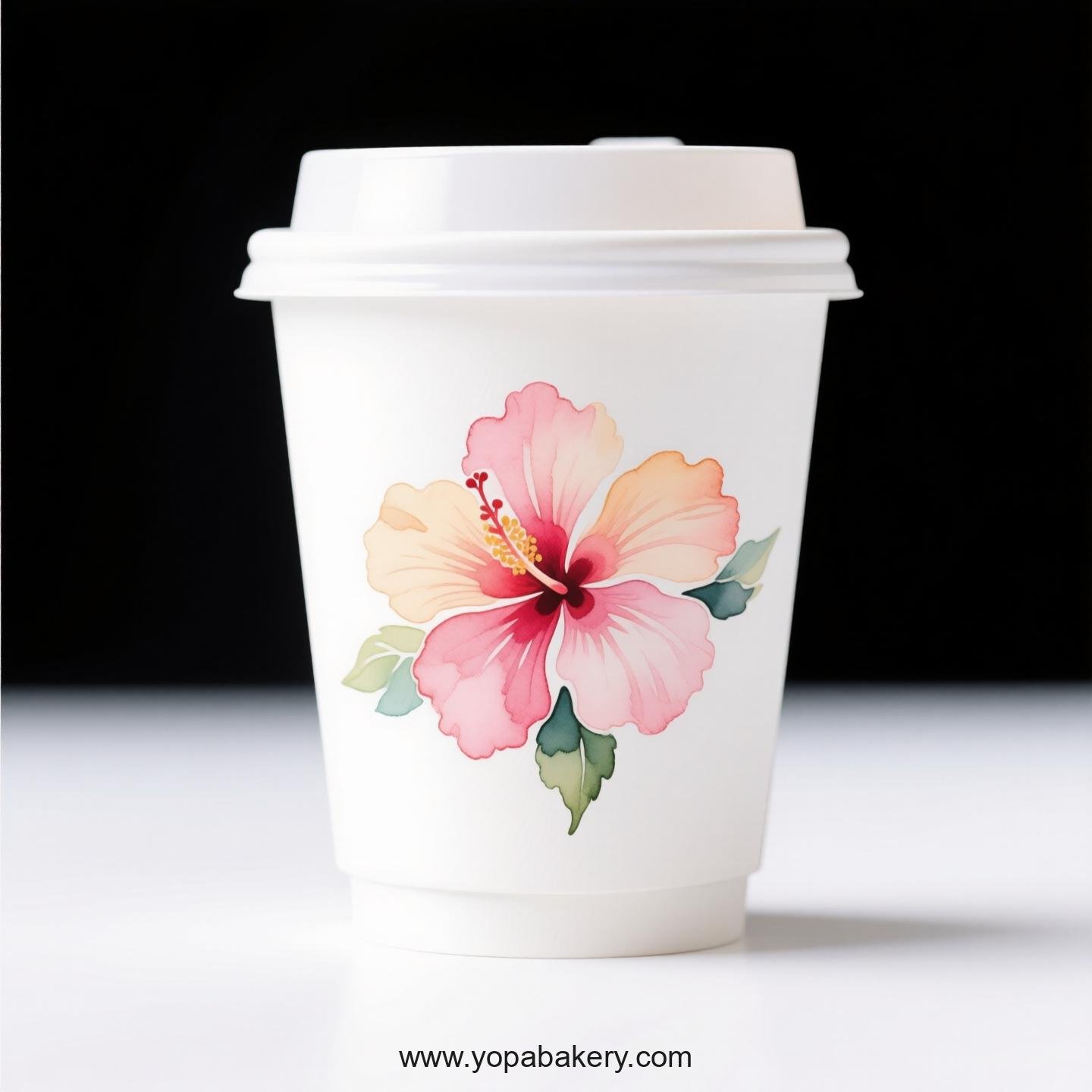Hibiscus Design Coffee Paper Cups Factory: High-Quality Food Grade