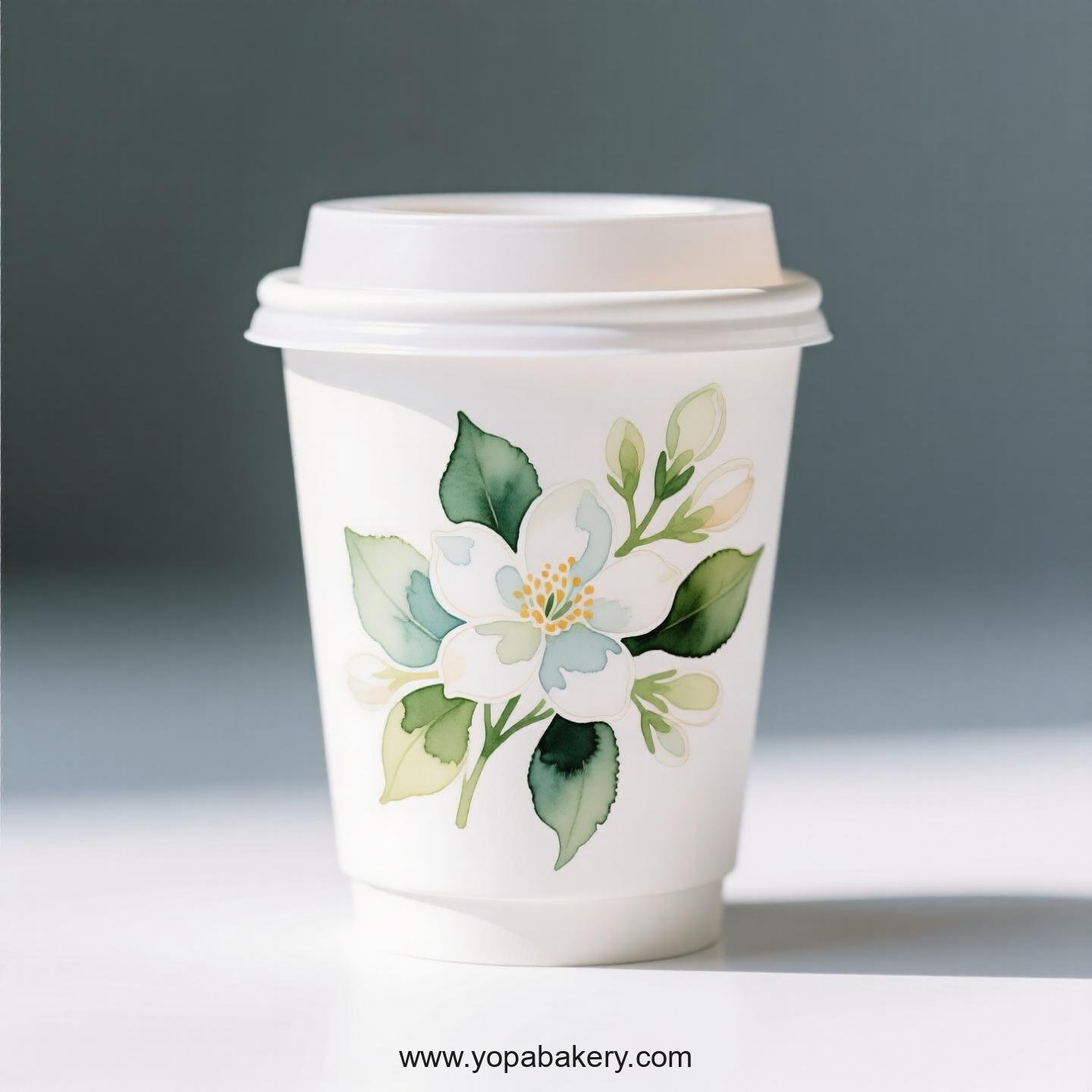 Jasmine Design Coffee Paper Cups Factory: Premium Matte Finish