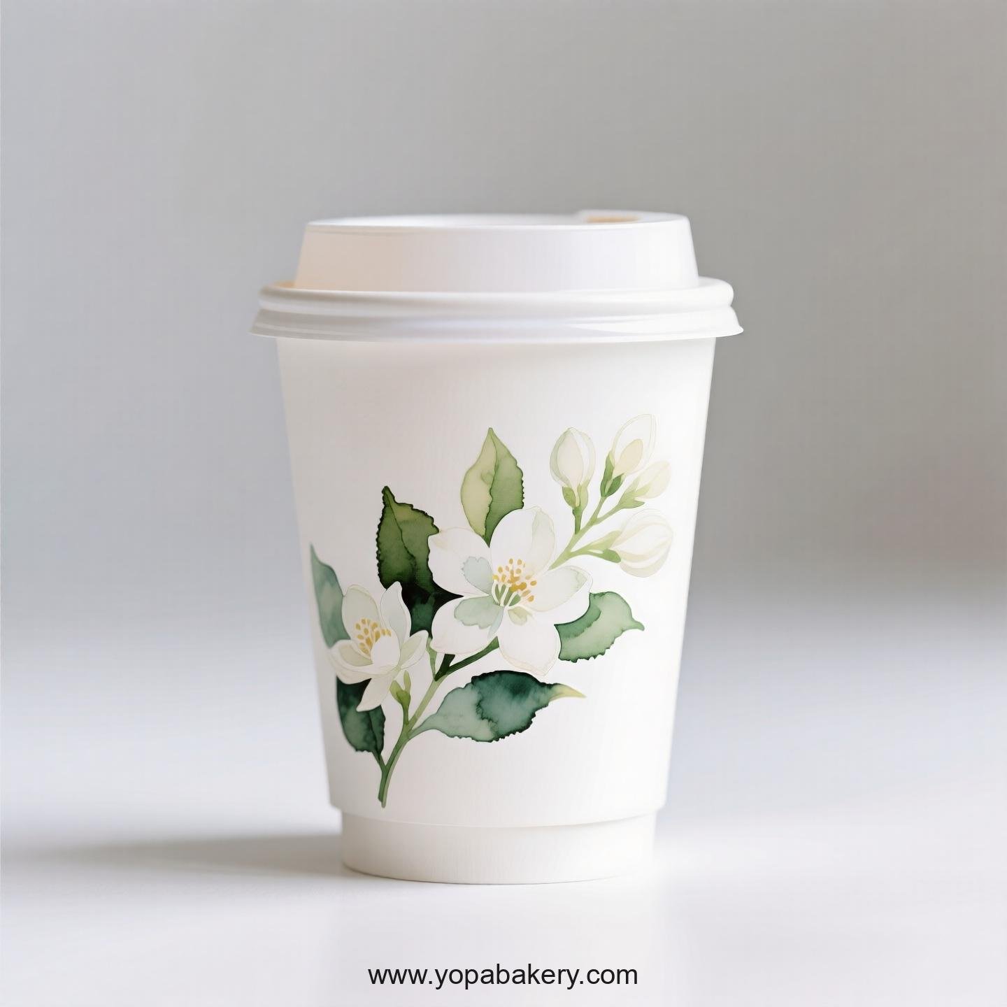 Jasmine Design Coffee Paper Cups Factory: Premium Matte Finish