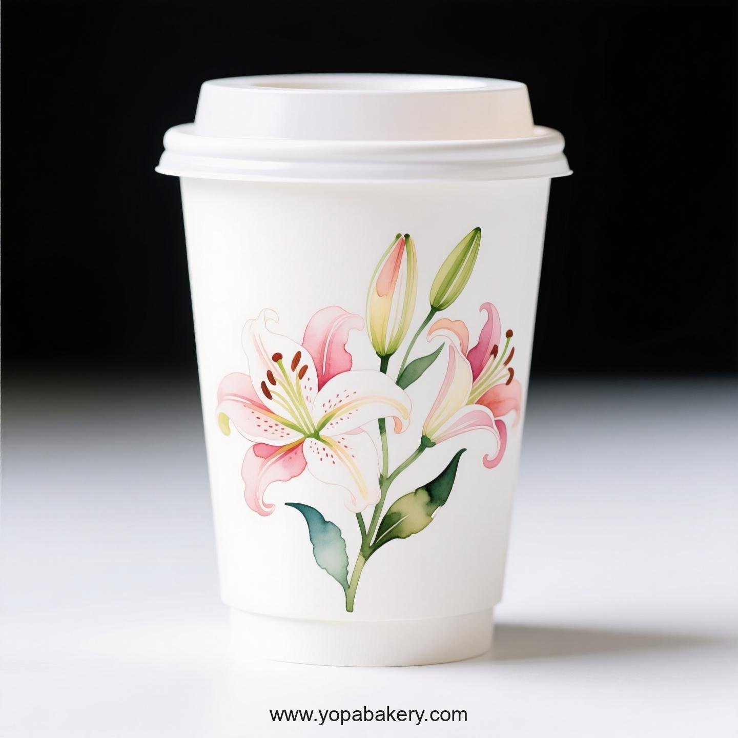 Lily Themed Coffee Paper Cups Supplier: Tailored for Your Cafe