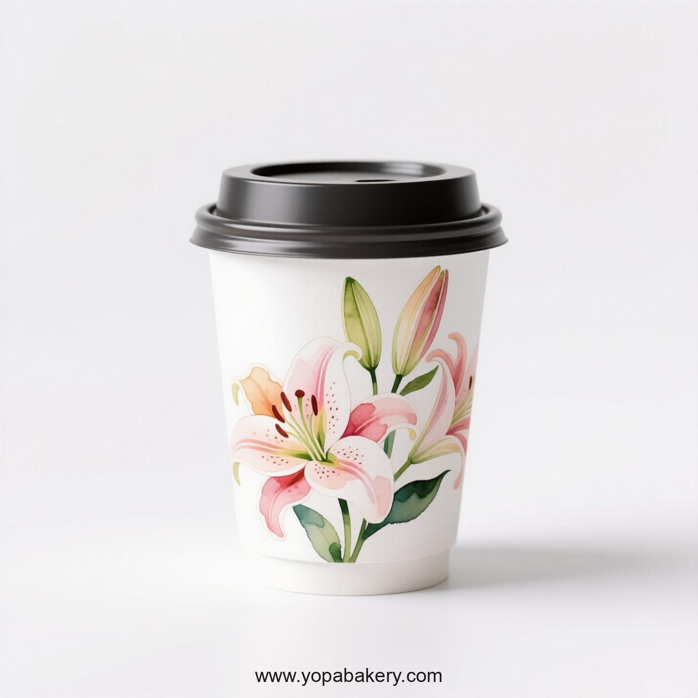 Lily Themed Coffee Paper Cups Supplier: Tailored for Your Cafe
