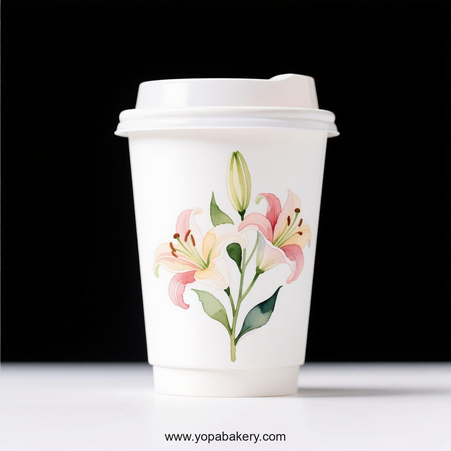 Lily Themed Coffee Paper Cups Supplier: Tailored for Your Cafe