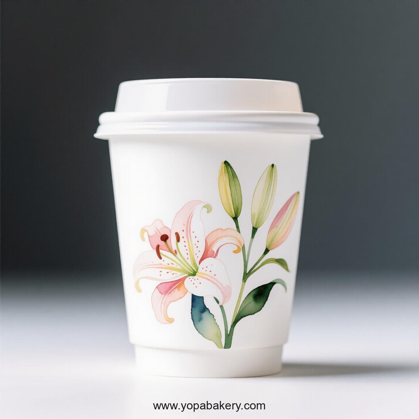 Lily Themed Coffee Paper Cups Supplier: Tailored for Your Cafe