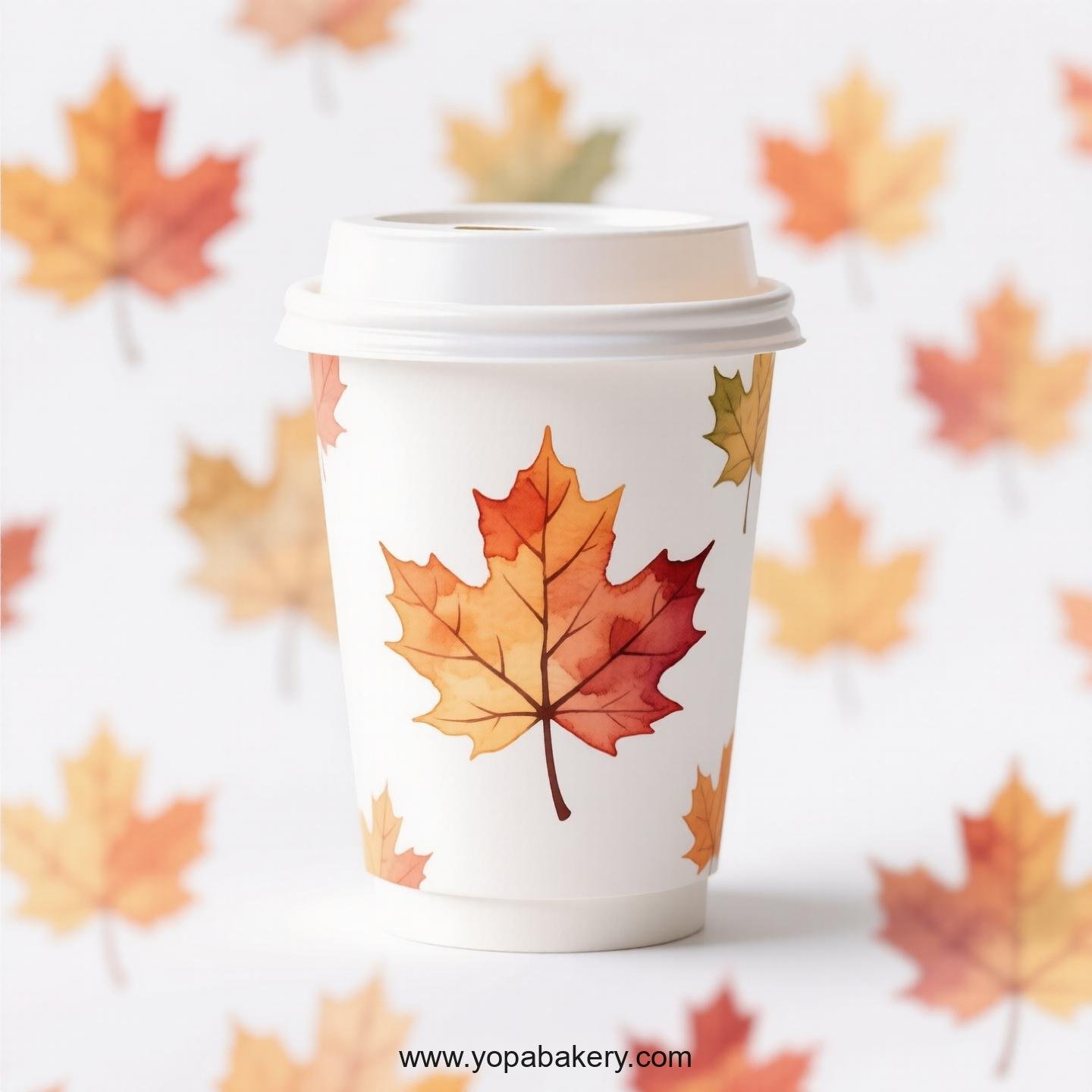 Maple Design Coffee Paper Cups Factory: Logo Printing Ready