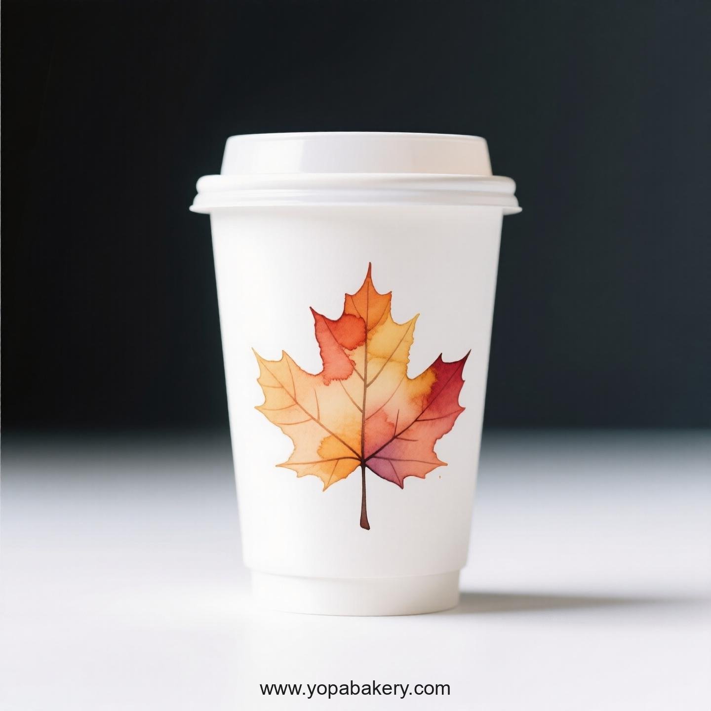 Maple Design Coffee Paper Cups Factory: Logo Printing Ready