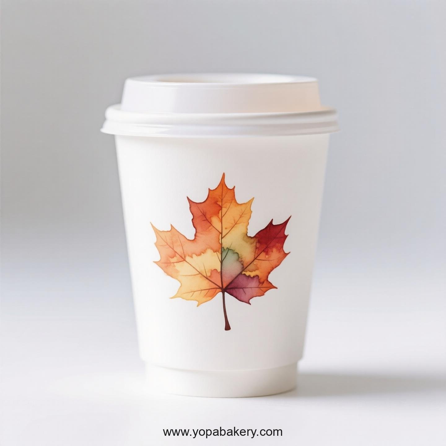 Maple Design Coffee Paper Cups Factory: Logo Printing Ready