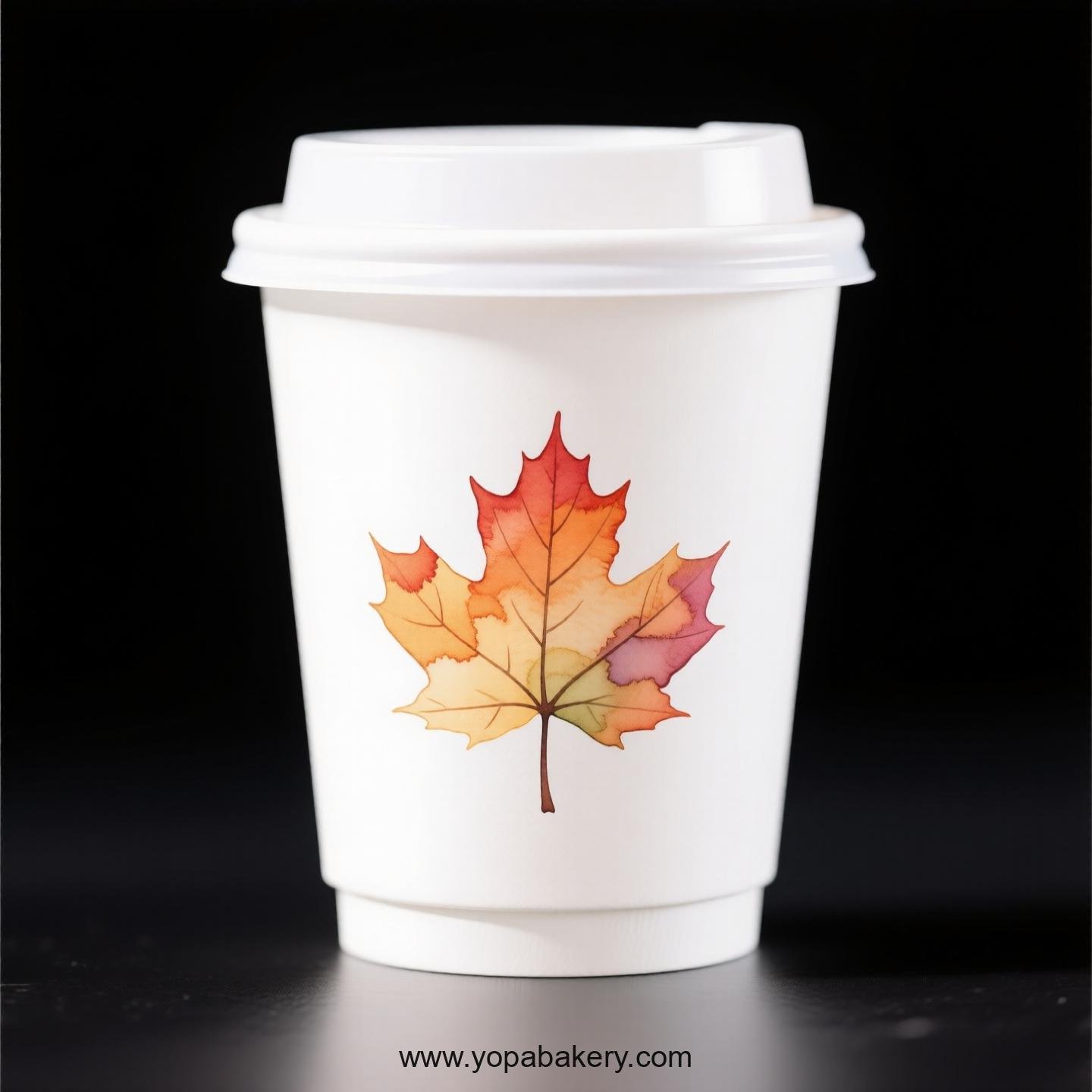 Maple Design Coffee Paper Cups Factory: Logo Printing Ready