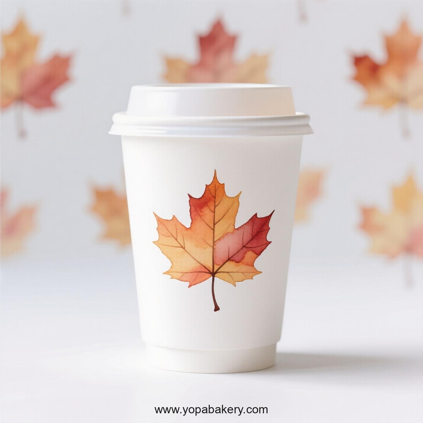 Maple Design Coffee Paper Cups Factory: Logo Printing Ready